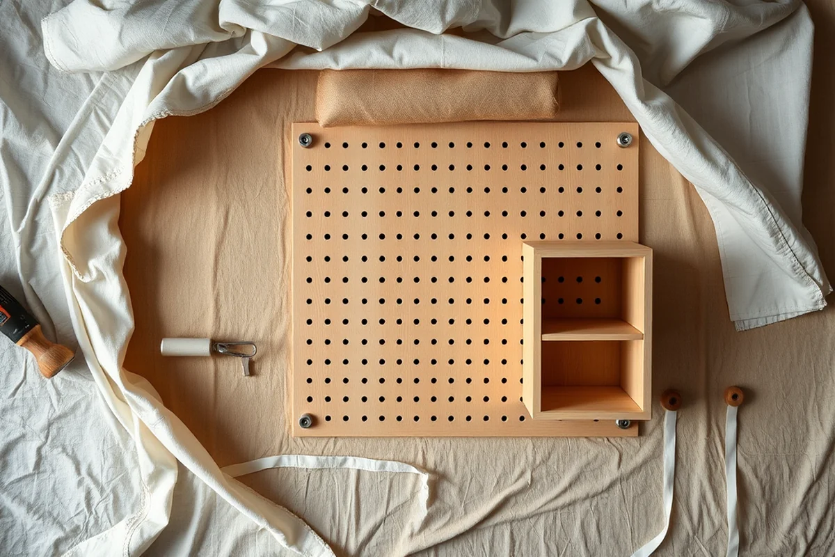 diy pegboard with shelves — Diy Pegboard With Shelves (the finished result)