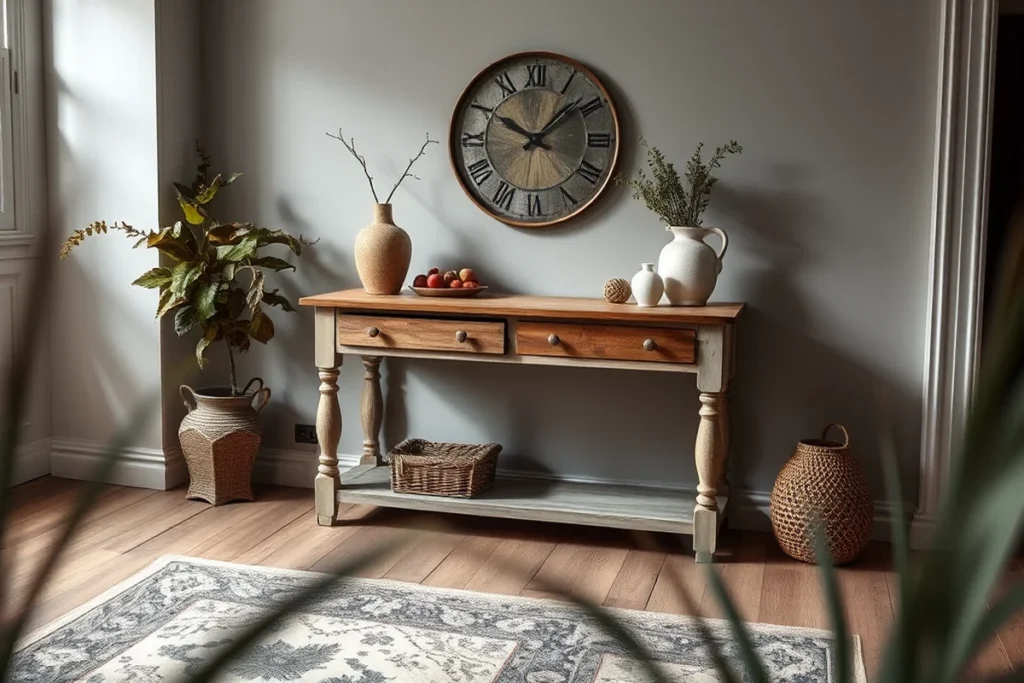 Farmhouse Style Console Table